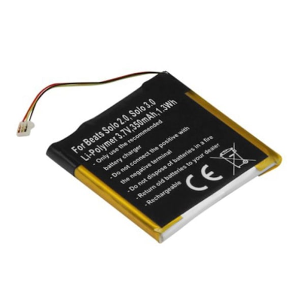 Akku Beats Solo 2.0 / Solo 3.0 Li-polymeeri 3.7V 350mAh 1.3Wh Musta Svart