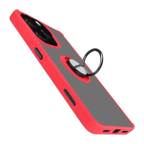 Coque för iPhone 16 Pro Max Metallring Videostöd Röd Röd