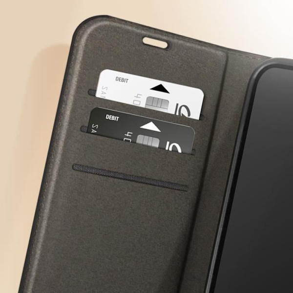 Lyxfodral till iPhone 14 Plus Elegant designkorthållare 4G Guess Pattern Black Svart