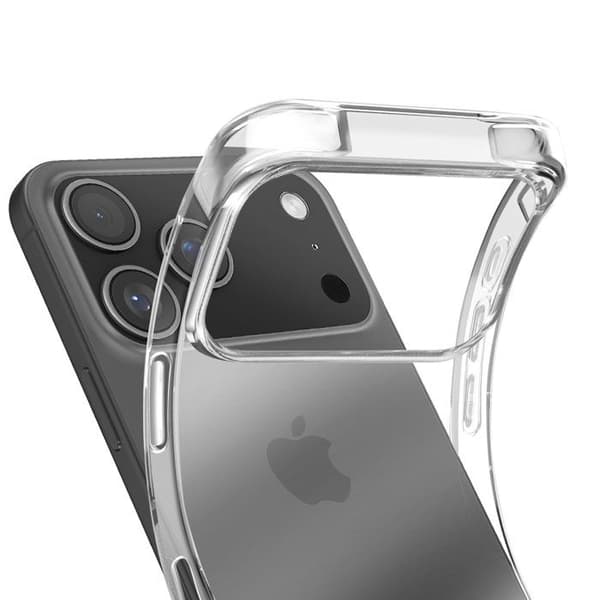 Cover til iPhone 17 Pro - AVIZAR - Stødabsorberende - Forstærkede hjørner - Gennemsigtig - Blød silikone Vit