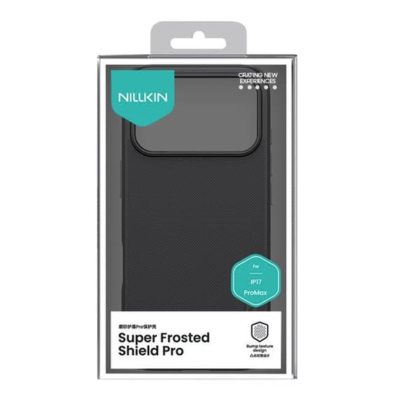 iPhone 17 Pro Max Cover Bi-Material Design Super Frosted Pro Nillkin Sort Svart