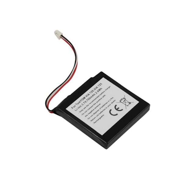 Akku GPS:lle TomTom VIA 120 VIA 125 Li-ion 3.7V 700mAh 2.6Wh