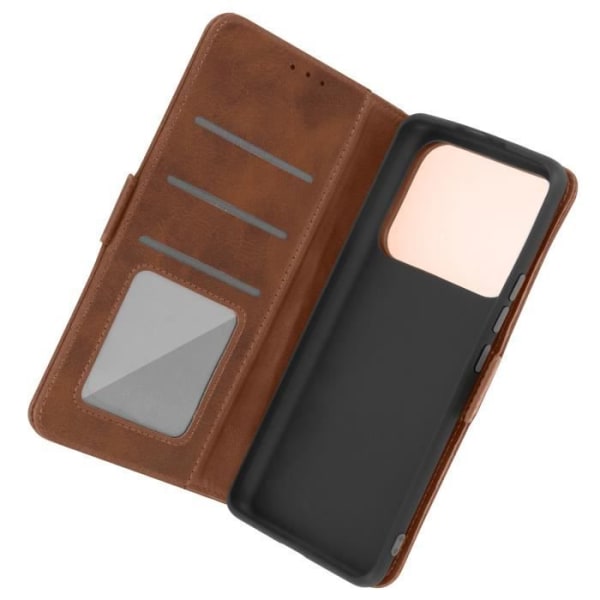 Xiaomi Mi 11 Ultra Wallet Case Video Support Magnetic Tab Brun kastanj