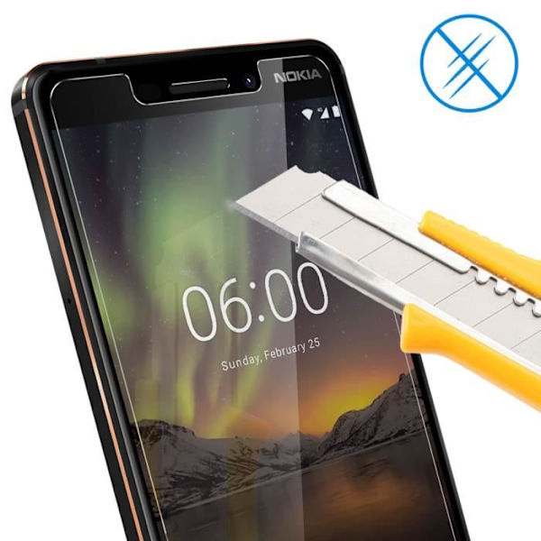 Film Nokia 6.1 härdat glas Ultratunt skärmskydd 9H Anti-explosion Transparent