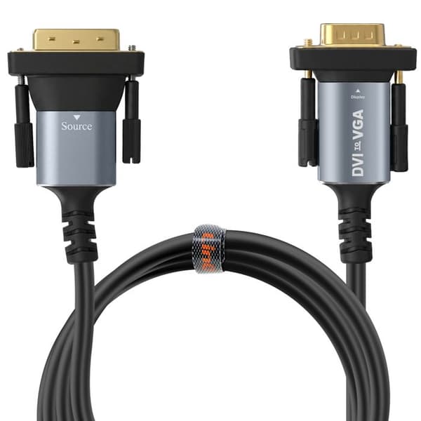DVI-VGA-videoadapterikaapeli 1.8m Full HD 1080p LinQ Musta