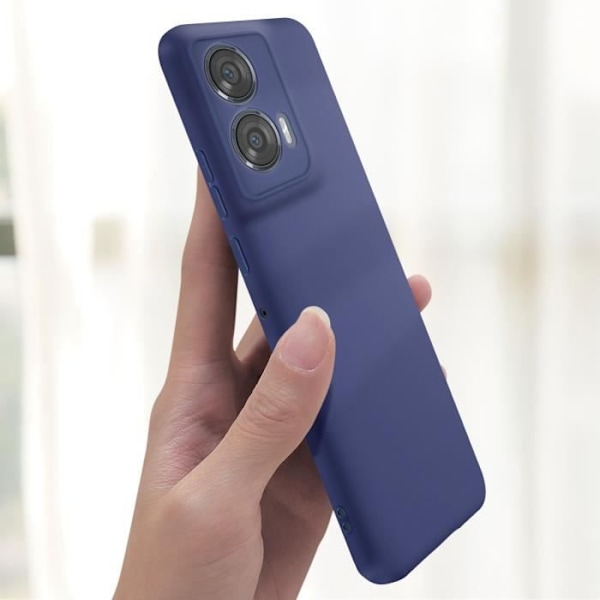 Taske til Motorola Edge 50 Fusion - AVIZAR - Silikone - Mat finish - Blå Blå