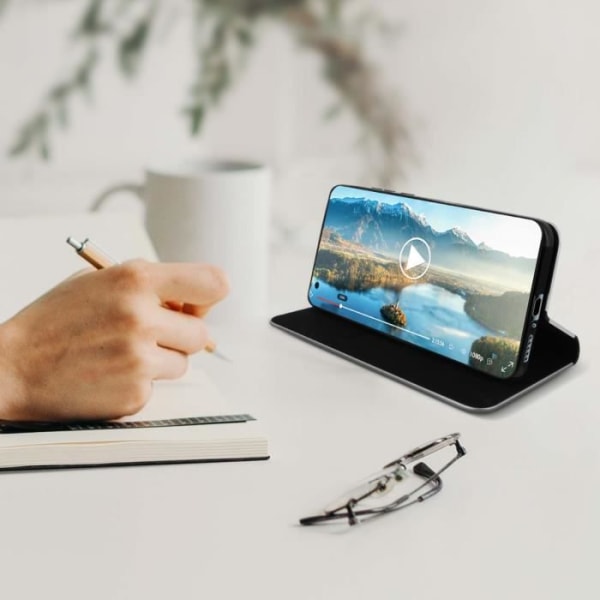 Housse Folio - Xiaomi - Mi 10 / Mi 10 Pro - Øko-læder - Video Støtte - Sort Svart