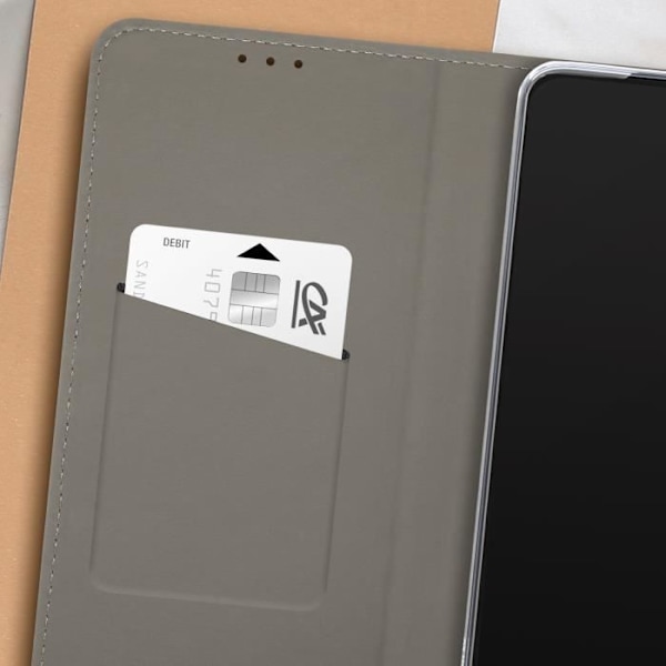 Étui för Motorola Edge 50 Neo Klapper Kortficka och Videostöd Blå Natt Blå