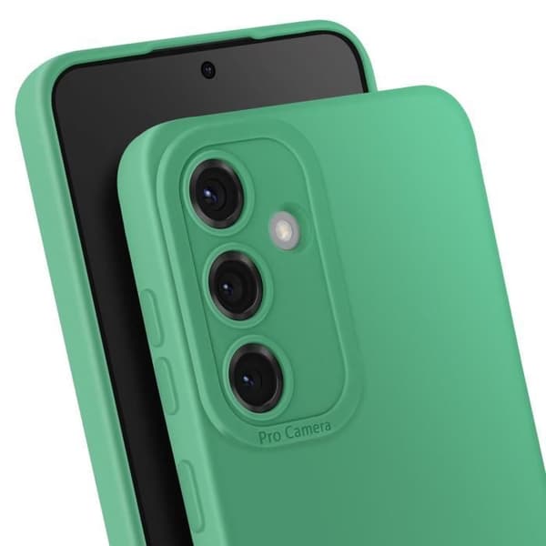 Silicone Soft Case for Samsung Galaxy S25 Protected Camera Block Green Grön