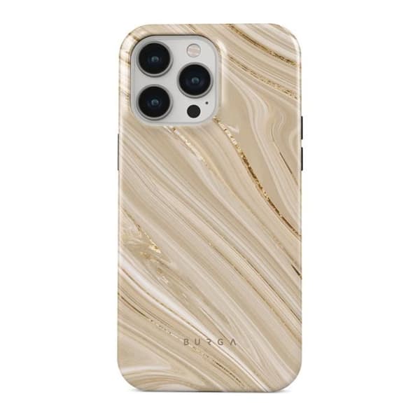 Coque - BURGA - iPhone 13 Pro - Stötresistent - Mönstrad - Beige brun