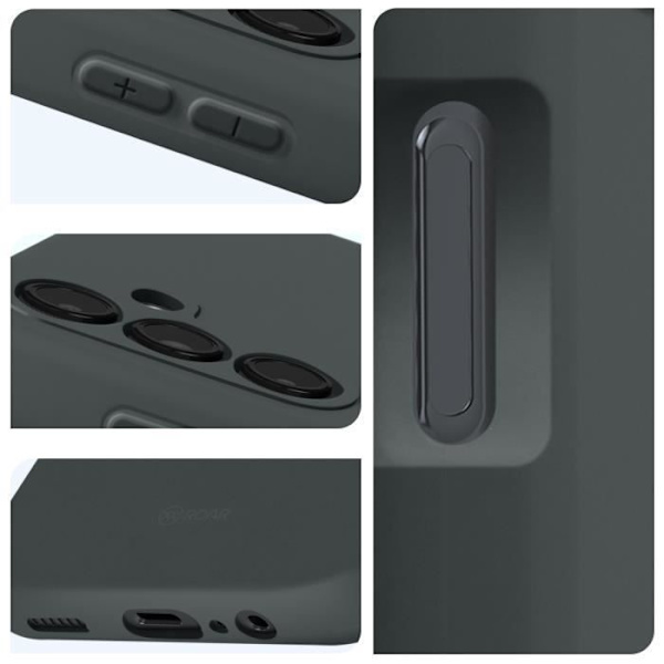 Etui - ROAR - Samsung A14 5G - Blød silikone - Mørkegrå - Mat finish Mörkgrå