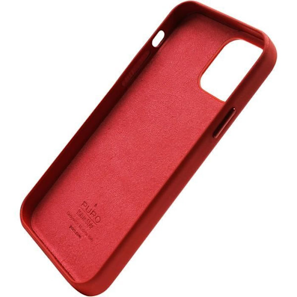 Etui - Puro - SKY Rød - Blødt - iPhone 12 / 12 Pro - Blandet Röd