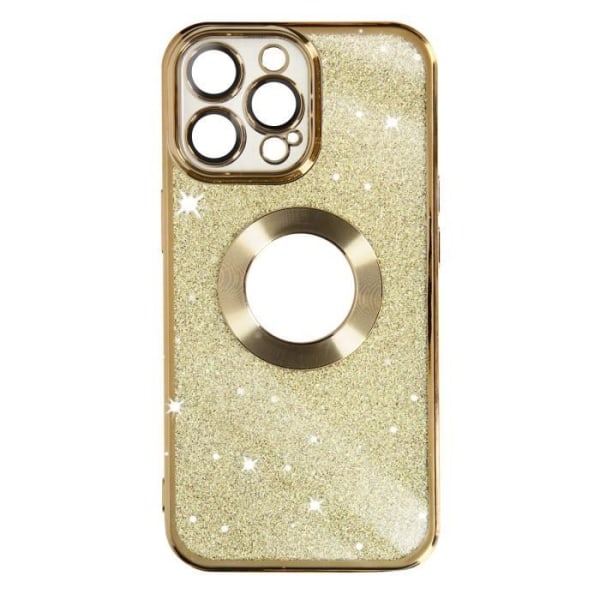 iPhone 14 Pro Cover Guld Glitter Cover