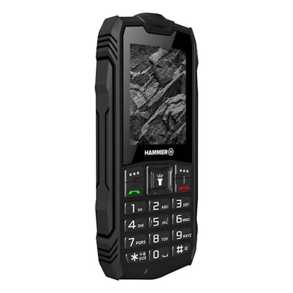 Rikkoutumaton puhelin - HAMMER - Rock - IP68 vedenpitävä - 1000 mAh akku - Monoblock Svart