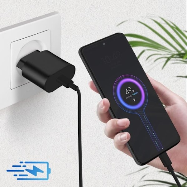 iPhone 16 / 15 USB-C til USB-C 20W 1 meter Mayaxess Sort Svart