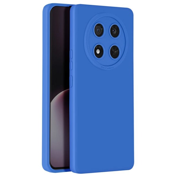 Coque för Honor Magic 7 Lite Silikon Slät Kamera Blockerad Blå Blå