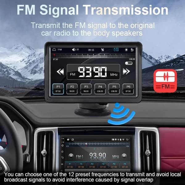 7" Touchscreen - AVIZAR - Carplay/Android Auto - Bluetooth 5.0 - Bakkamera - Double-Din