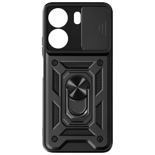 Taske til Xiaomi Redmi 13C Ring Support Skydekamera Cover Sort Svart
