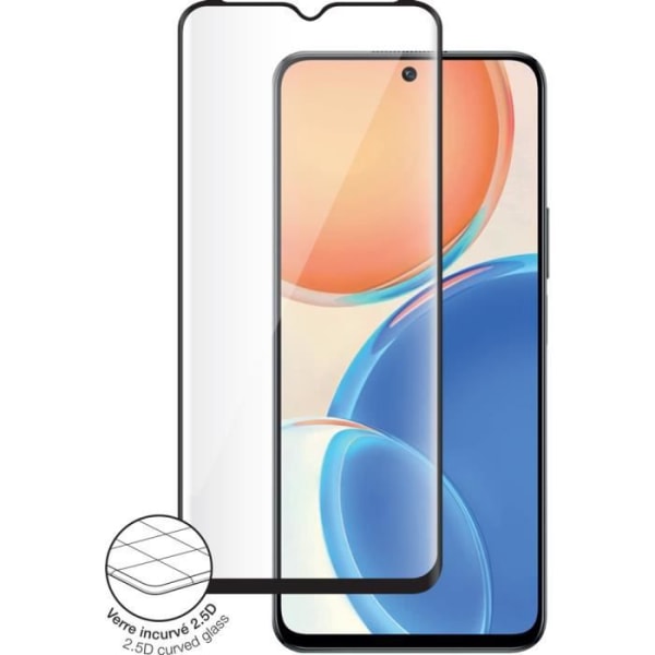 Skærmbeskyttelse - BIGBEN CONNECTED - Honor X8 5G - Hærdet glas - Optimal beskyttelse - Ridseresistent Svart