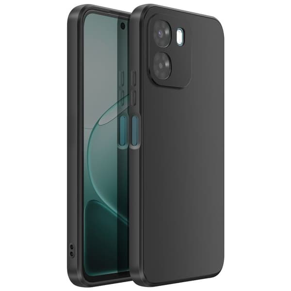 Silicone cover til Oppo A6, blød, stødabsorberende, olieforsinket, sort Svart