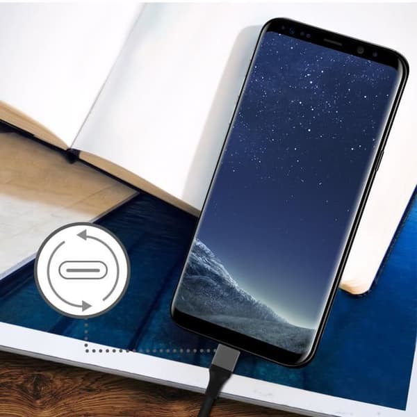 USB-C - HDMI - Kaapeli - Samsung - Galaxy S8 - 2m - 1080p - Musta