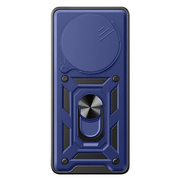 Fodral för Xiaomi Redmi 14C Ring Support Sliding Camera Cover Blue Blå