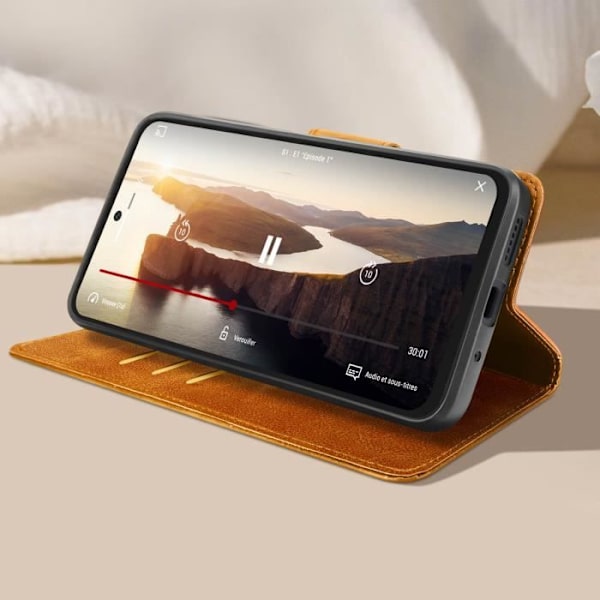 Xiaomi Redmi 12 fodral Handledsrem Camel Flip fodral
