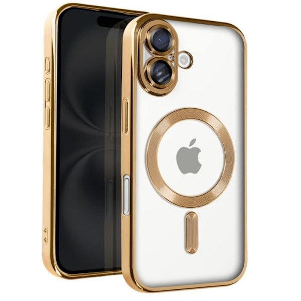 MagSafe Cover til iPhone 16 Silikone Gold Chrome Contour Gul