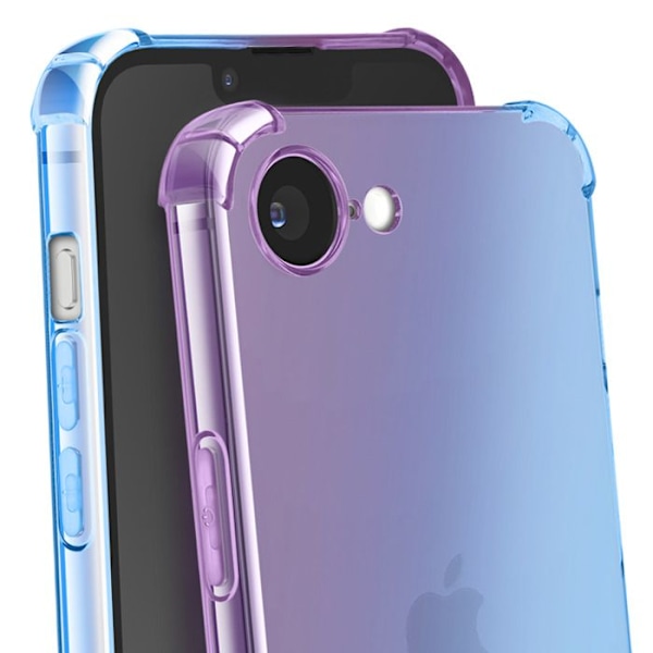 Coque Silikone - Enkay - iPhone 16e - Stødabsorberende - Blå Gradient - Airbag Drop Beskyttelse Blå