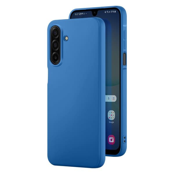 Cover - UNDERRETNING - Samsung Galaxy A17 - Silikone Blå - Soft-Touch - Semi-stiv Blå