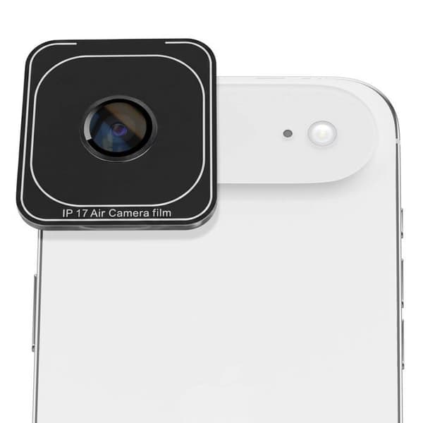 Kamerabeskyttelse til iPhone Air med Blue Star sort / transparent applikator Svart / Klar