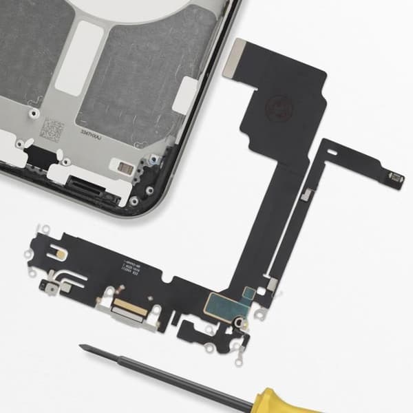 Laderconnector - AVIZAR - iPhone 15 Pro Max - USB-C - Mikrofon - Hvid titanium Vit