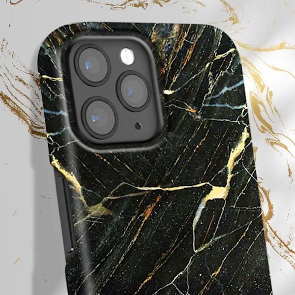 Cover til iPhone 11 Pro Marbled Luxury Ultra tynd Port Laurent Marble iDeal of Sweden Sort / Guld