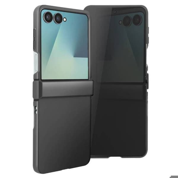 Coque til Galaxy Z Flip 7 Soft-Touch med Forstærket Hængsel Sort Svart