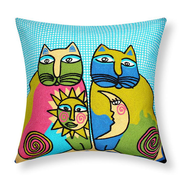 Set med 2 Kuddöverdrag 45x45 cm Broderade Art Solaris Flerfärgad