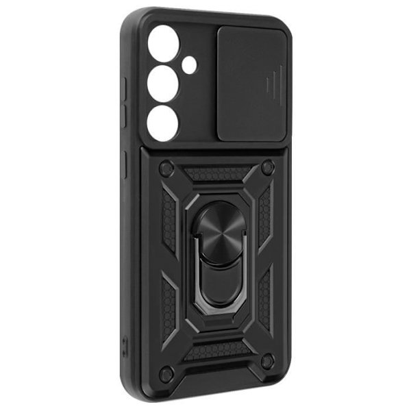 Taske til Samsung Galaxy S23 FE Ring Holder Skydekamera Cover Mayaxess Sort Svart