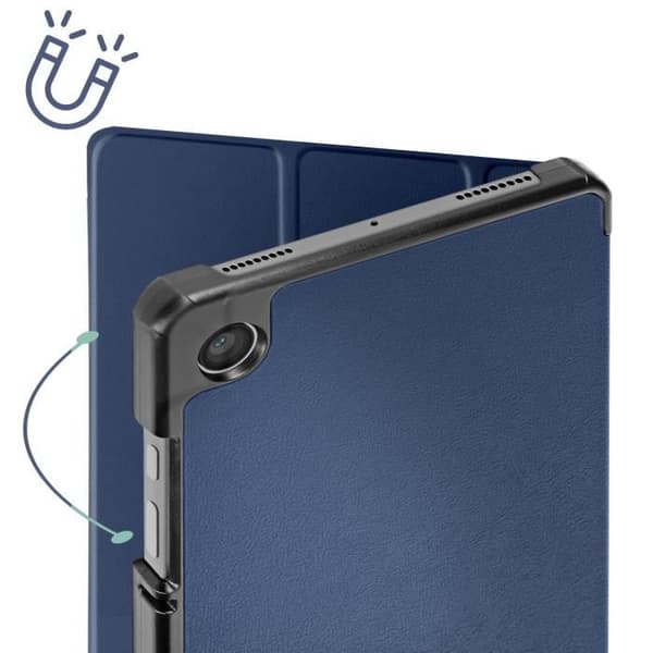 Etui til Samsung Tab A9 Plus Flip Trifold Support Video og Keyboard Midnight Blue Blå