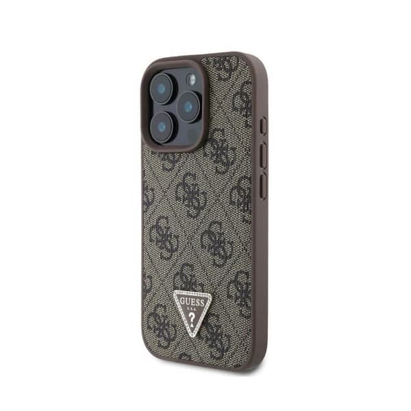 Coque til Apple iPhone 16 Pro Edition 4G Strass Triangle Metalliseret Guess Sort Svart