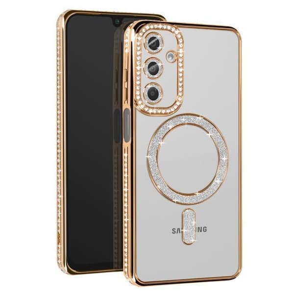 Coque - Samsung - Galaxy A16 - Diamant - Strass Guld - Compatible MagSafe Gul