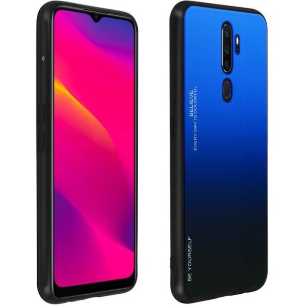 Beskyttelsesetui - Oppo - A5 2020/A9 2020 - Gradient - Blank - Hård Blå