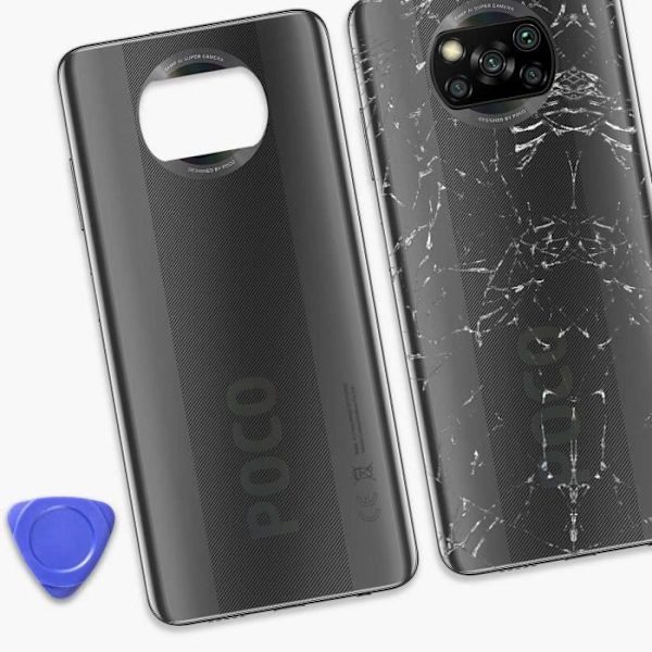 Bakruta för Xiaomi Poco X3 Original Service Pack Xiaomi mörkgrå Grå