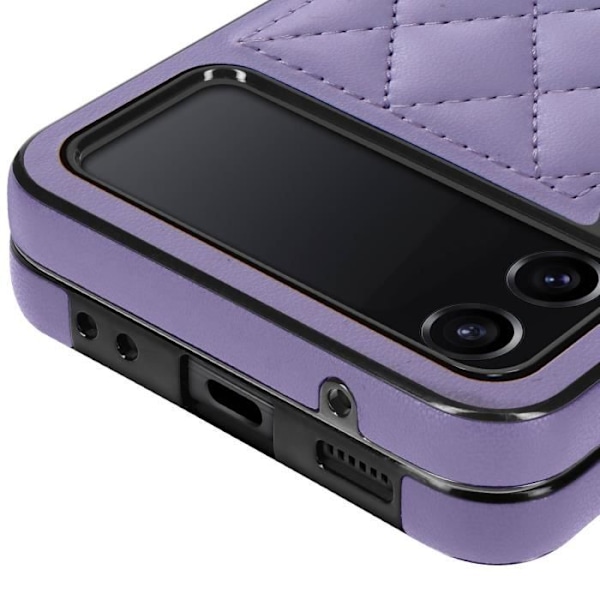 Suojakuori on yhteensopiva Samsung Galaxy Z Flip4 Rhombus Chic Lavender kanssa