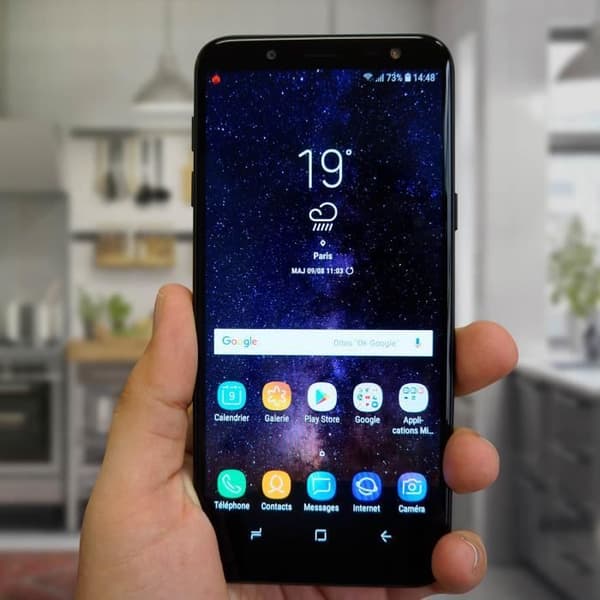LCD-skærm - Samsung - Galaxy J6 2018 - Touch - Original - Sort svart