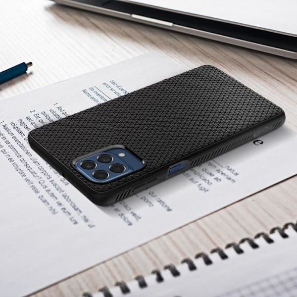 Samsung Galaxy M53 5G Fodral - Spigen Liquid Air - Svart - Mjuk - Geometriskt mönster