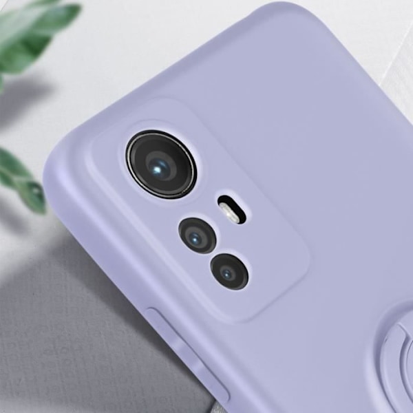 Smartphonefodral - AVIZAR - Xiaomi Redmi Note 12S - Integrerad ring - Lavendellila - Mjuk beröring Lila