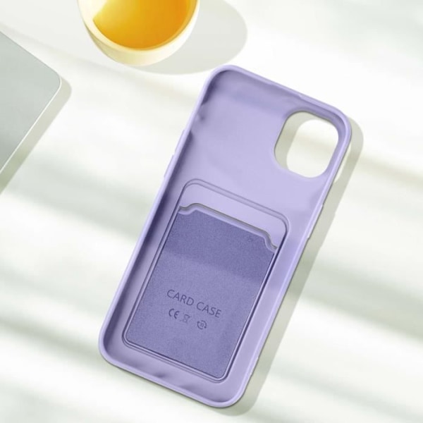 AVIZAR iPhone 14 Plus Fodral - Mjuk silikon - Korthållare - Lavendel - Halkfri Lavendel