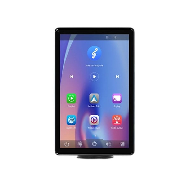 8" Taktile IPS HD Rotationsskærm CarPlay med Android Auto / GPS Sort