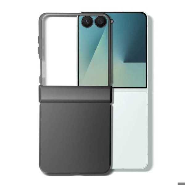 Coque til Galaxy Z Flip 7 Soft-Touch med Forstærket Hængsel Sort Svart