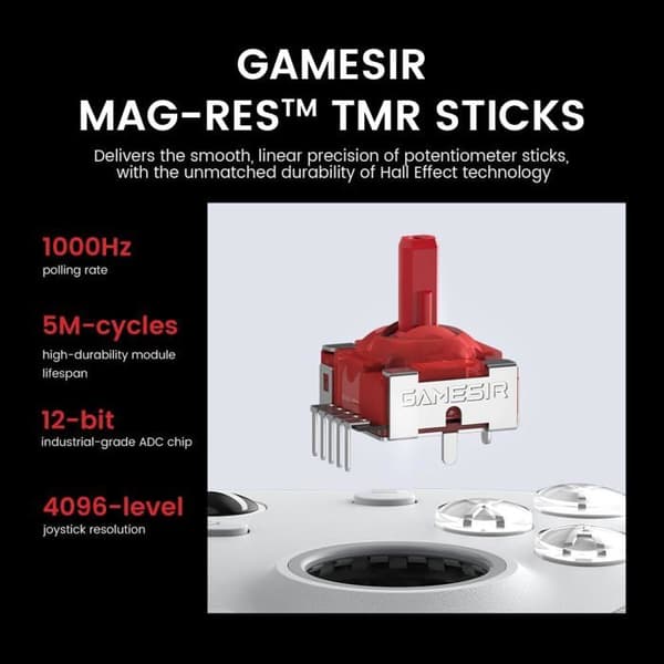 Controller - GAMESIR - GameSir G7 Pro - 1000Hz - Opladningsstation - Kompatibel med Xbox/PC/Android Meca Vit