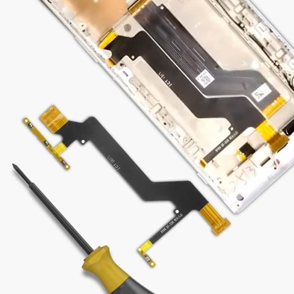 Virtapainikekaapeli Sony Xperia XA1 Ultra Black -puhelimeen Svart